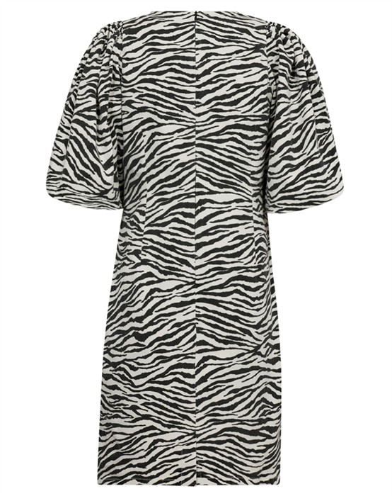 Zion Zebra Crop Puff Kjole